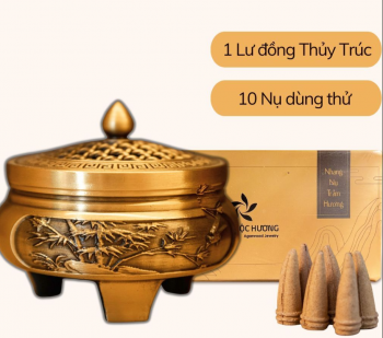 Combo Nụ Trầm Lư Gỗ - Hộp Gỗ- Nụ Trầm Hương Xông Ngày Tết Đón Tài Lộc